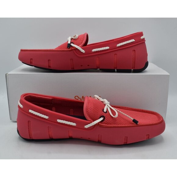 SWIMS Mens Size 13 Braided Lace Campari Red Loafers Shoes main image 6